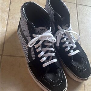 Vans Supreme Black and White Stripe Sneakers